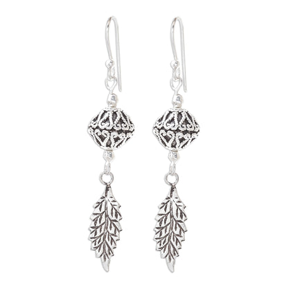 Fine Nature Sterling Silver Dangle Earrings Crafted in Thailand