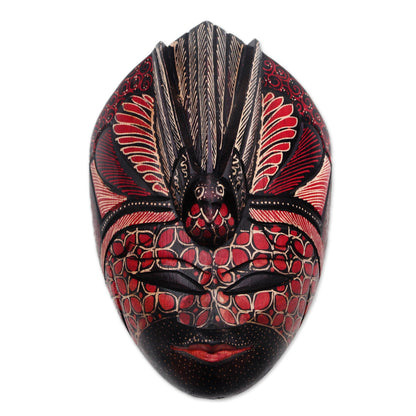 Bird Lord Bird-Themed Batik Wood Mask from Java