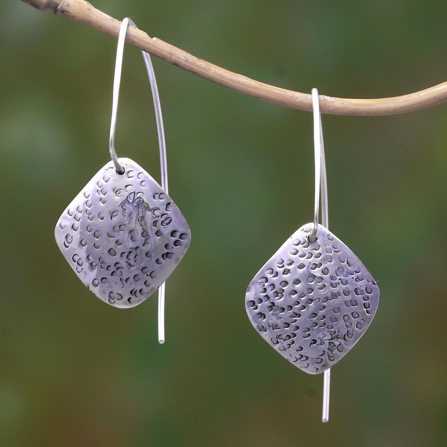 Protected Modern Sterling Silver Dangle Earrings from Bali