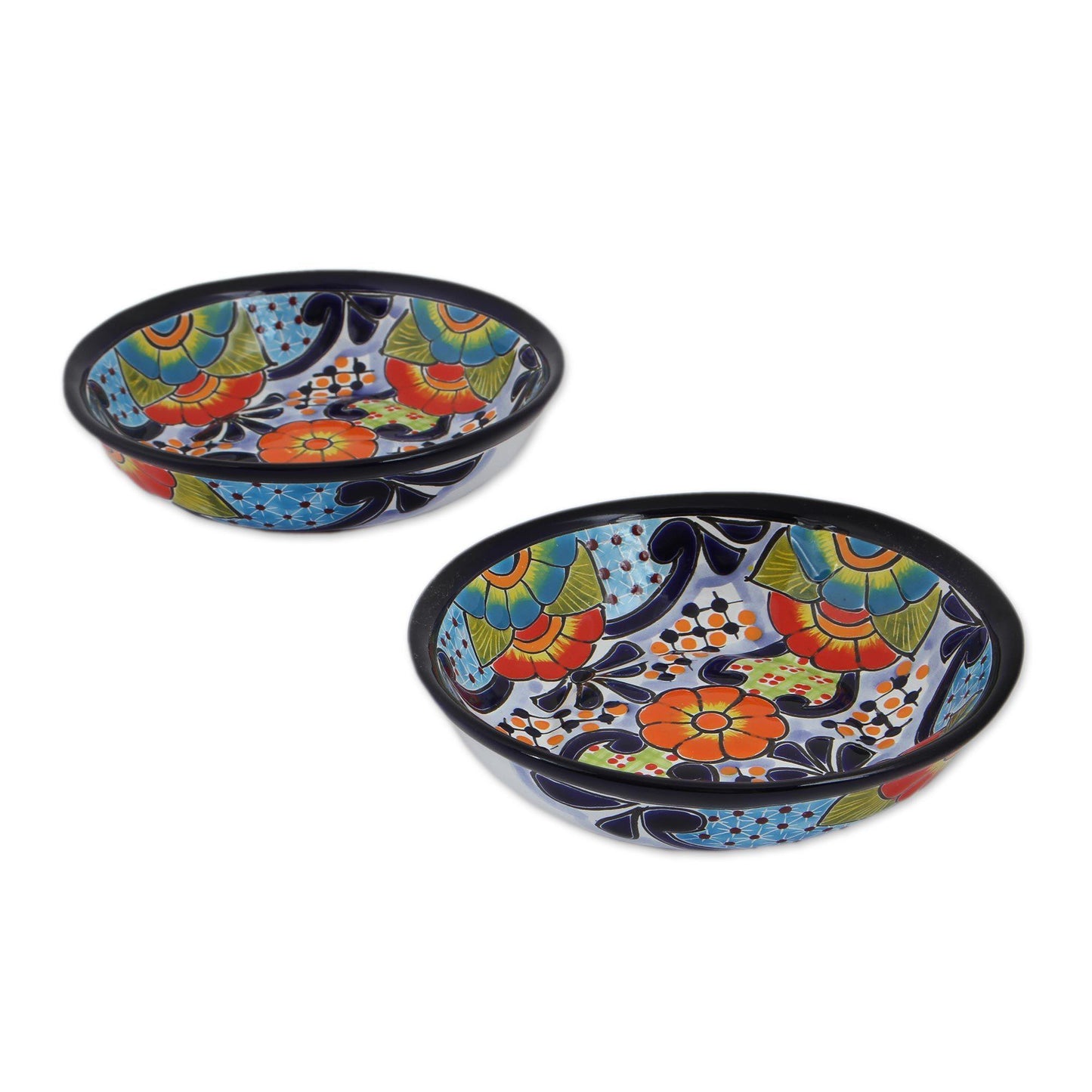 Raining Flowers Ceramic Bowl - Set of 2