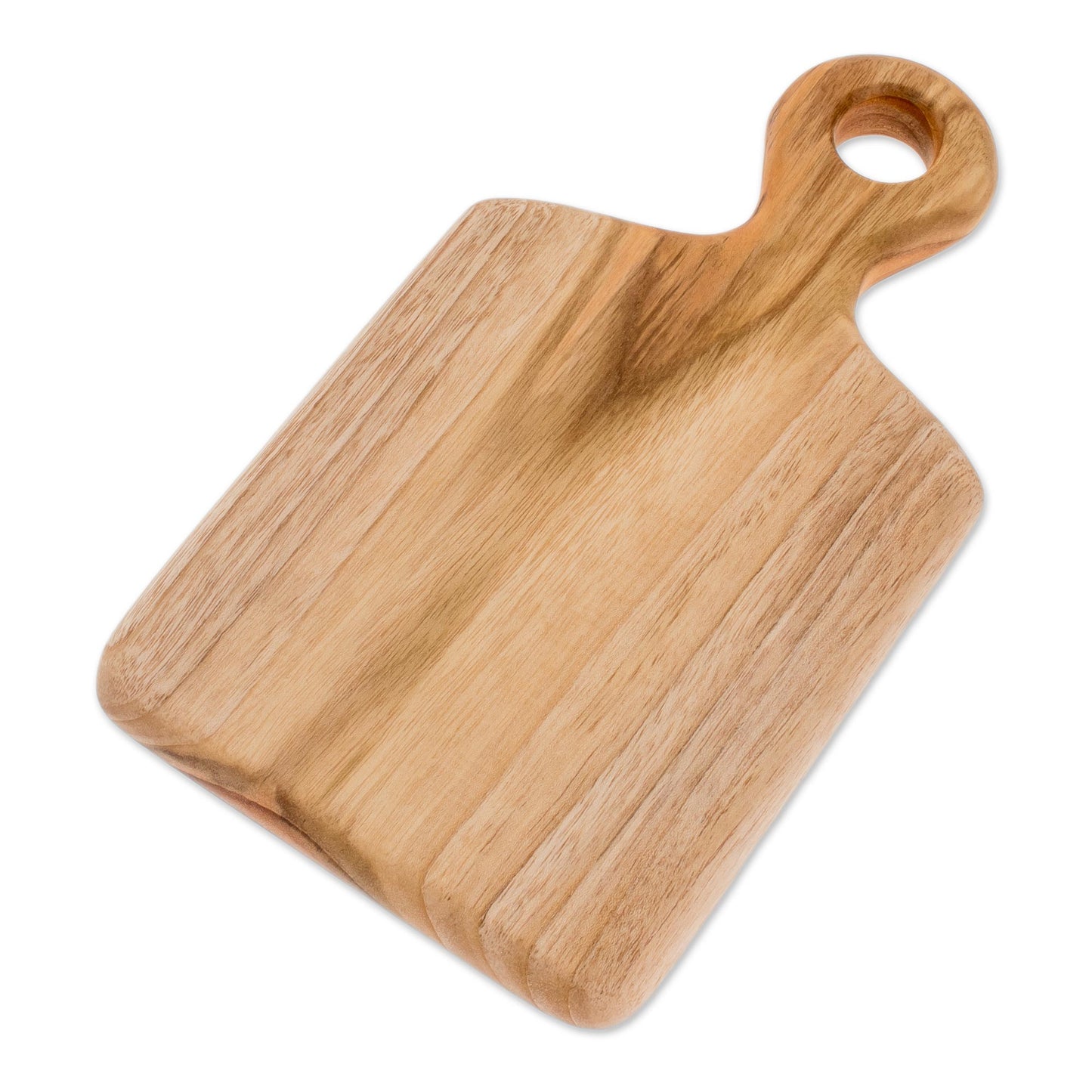 Morning Baguette Handmade Teak Wood Cutting Board from Guatemala (10 in.)