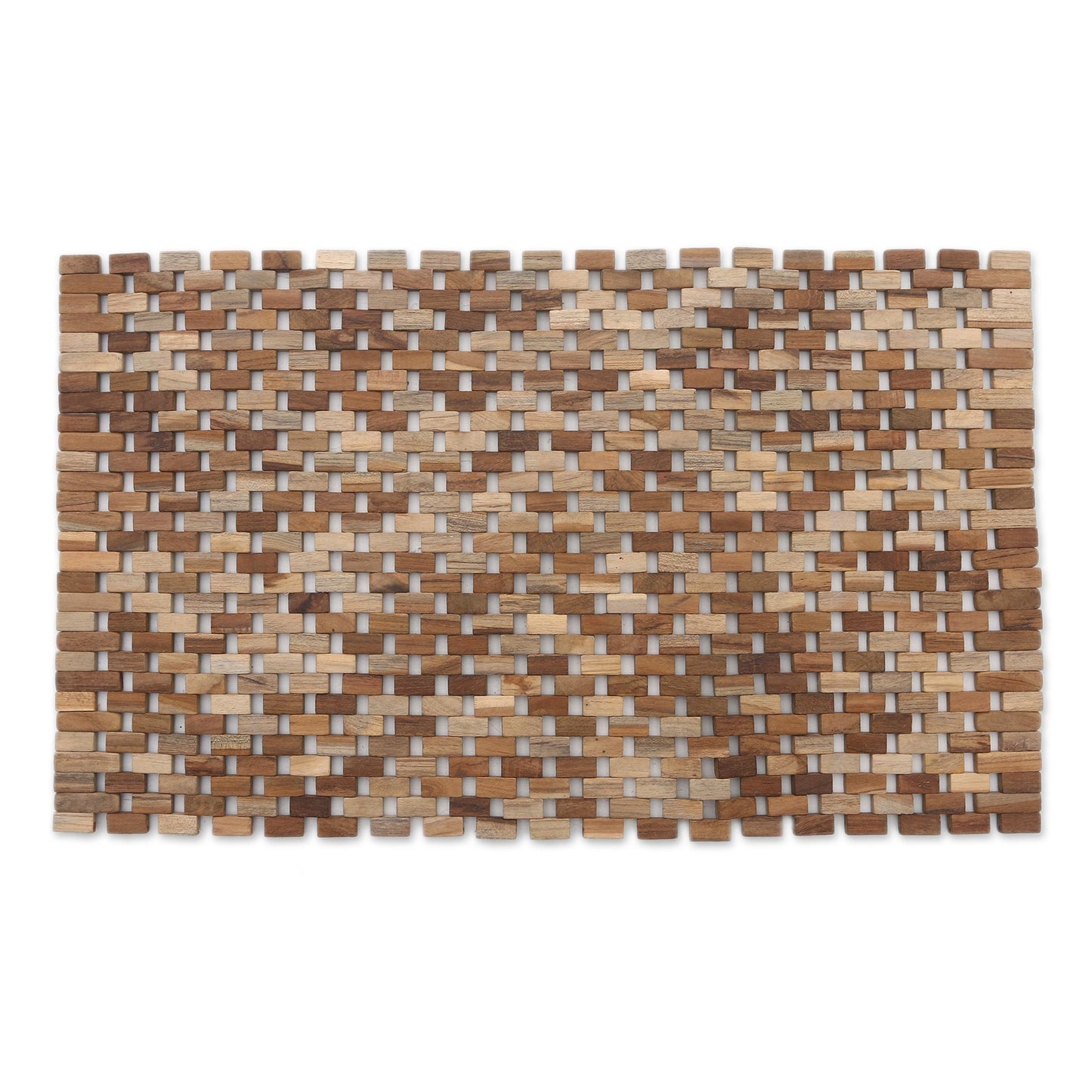 Jogja Pave Handmade Teak Wood Door Mat from Bali (27 inch)