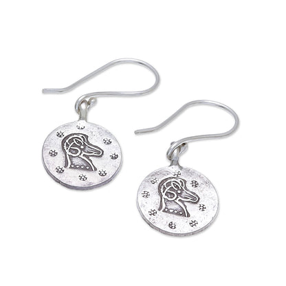 Karen Aries Karen Silver Aries Dangle Earrings from Thailand