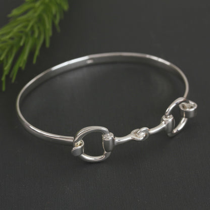 Beautiful Link Taxco Sterling Silver Bangle Bracelet Crafted in Mexico