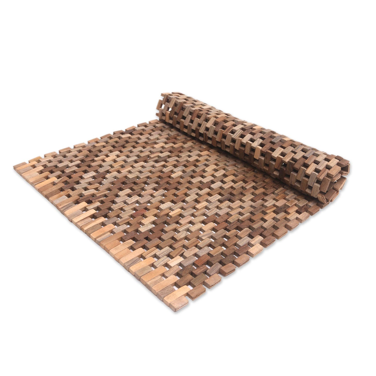 Surabya Sidewalk Handcrafted Teak Wood Mat from Bali (33 in.)