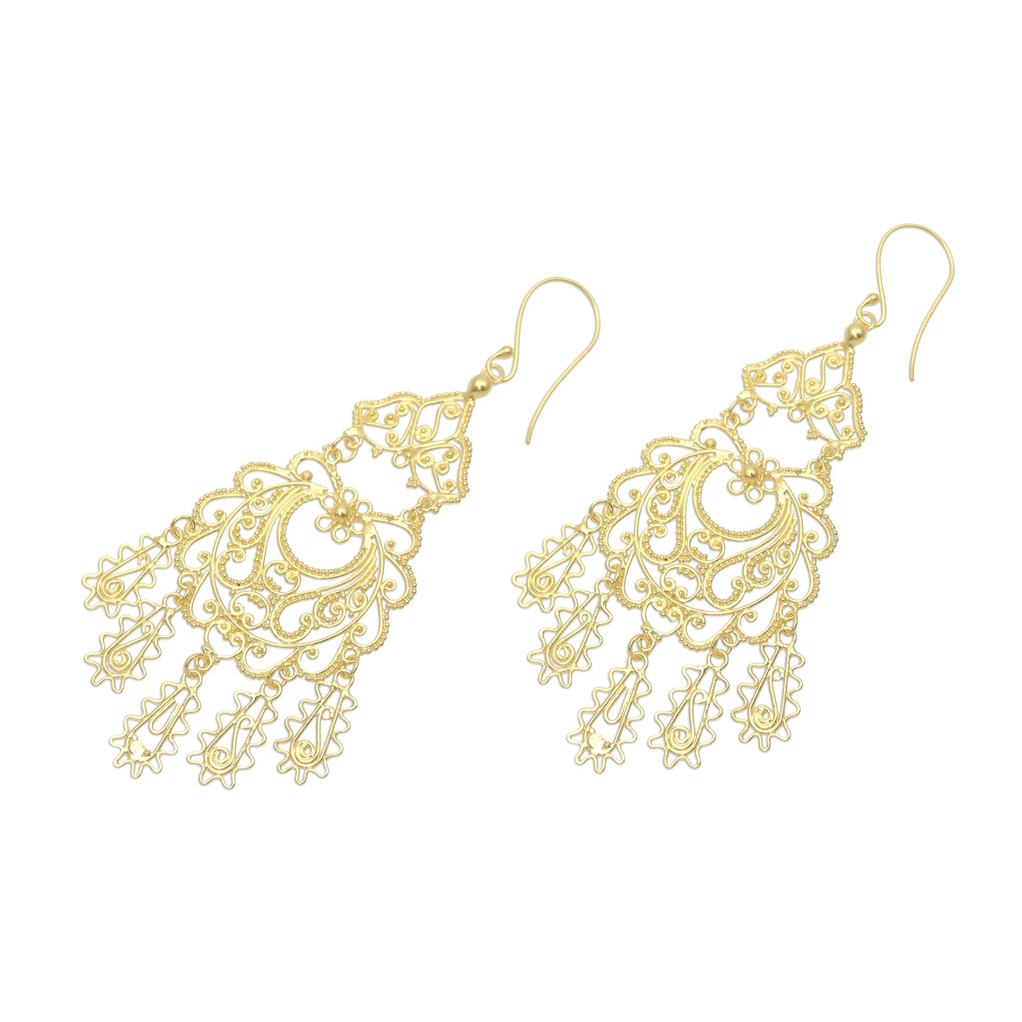 Real Beauty Artisan Crafted Gold Plated Sterling Silver Earrings