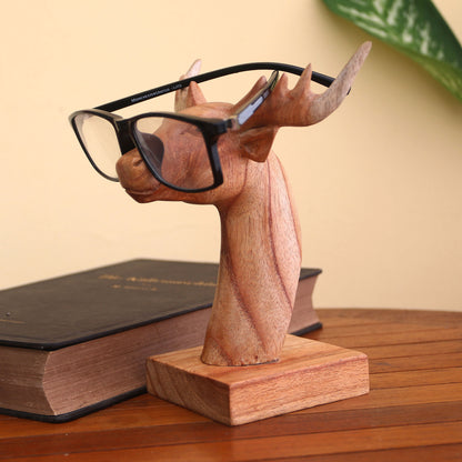 Studious Deer Jempinis Wood Deer Eyeglasses Holder from Bali