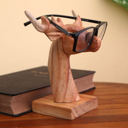 Studious Deer Jempinis Wood Deer Eyeglasses Holder from Bali