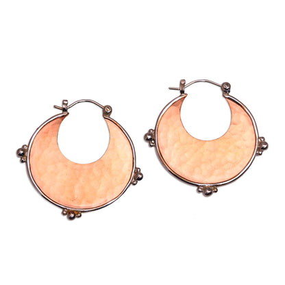 Caretaker of Beauty 18k Rose Gold Plated Copper and Sterling Silver Earrings