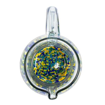 Ocean Confetti Colorful Recycled Glass Pitcher Crafted in Mexico