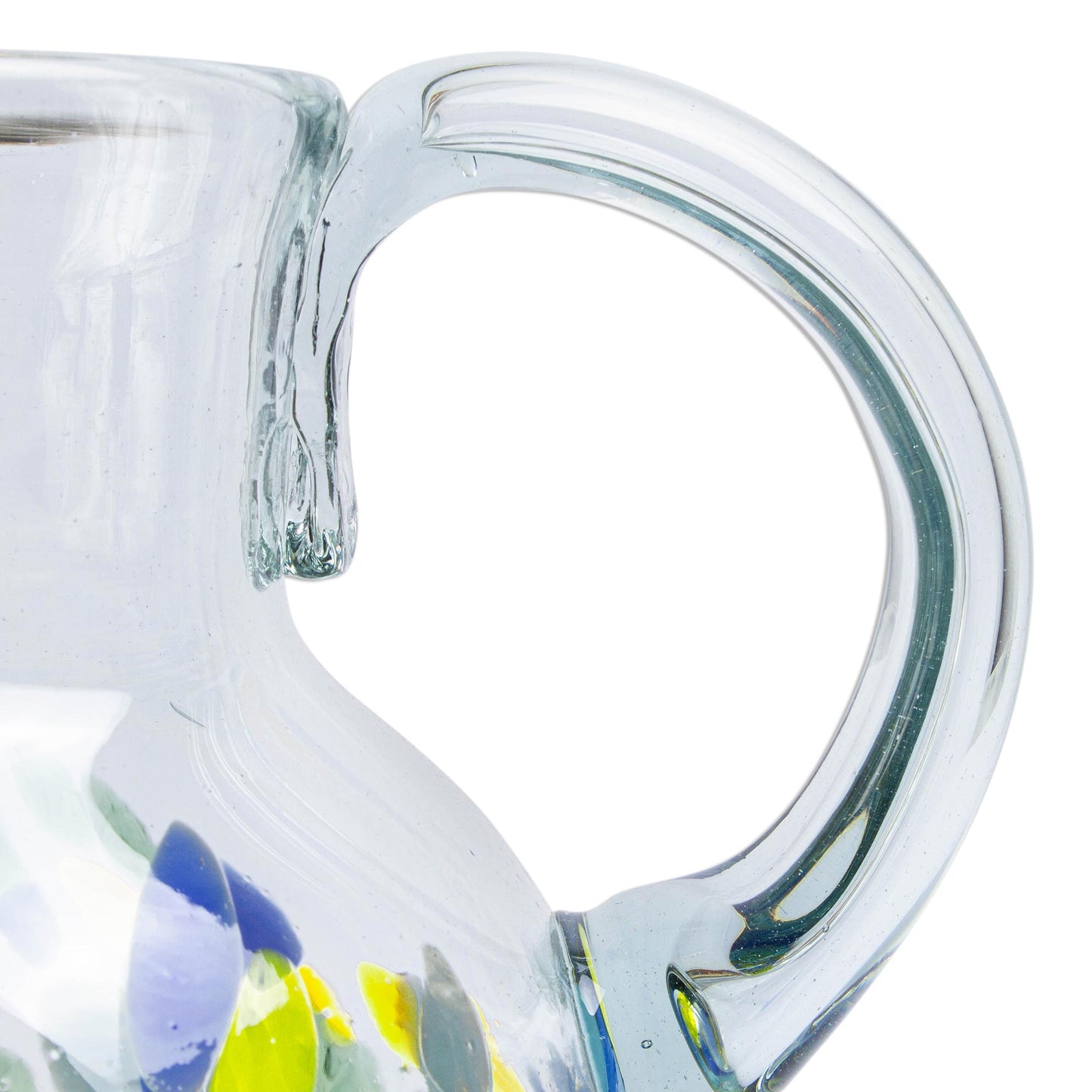 Ocean Confetti Colorful Recycled Glass Pitcher Crafted in Mexico