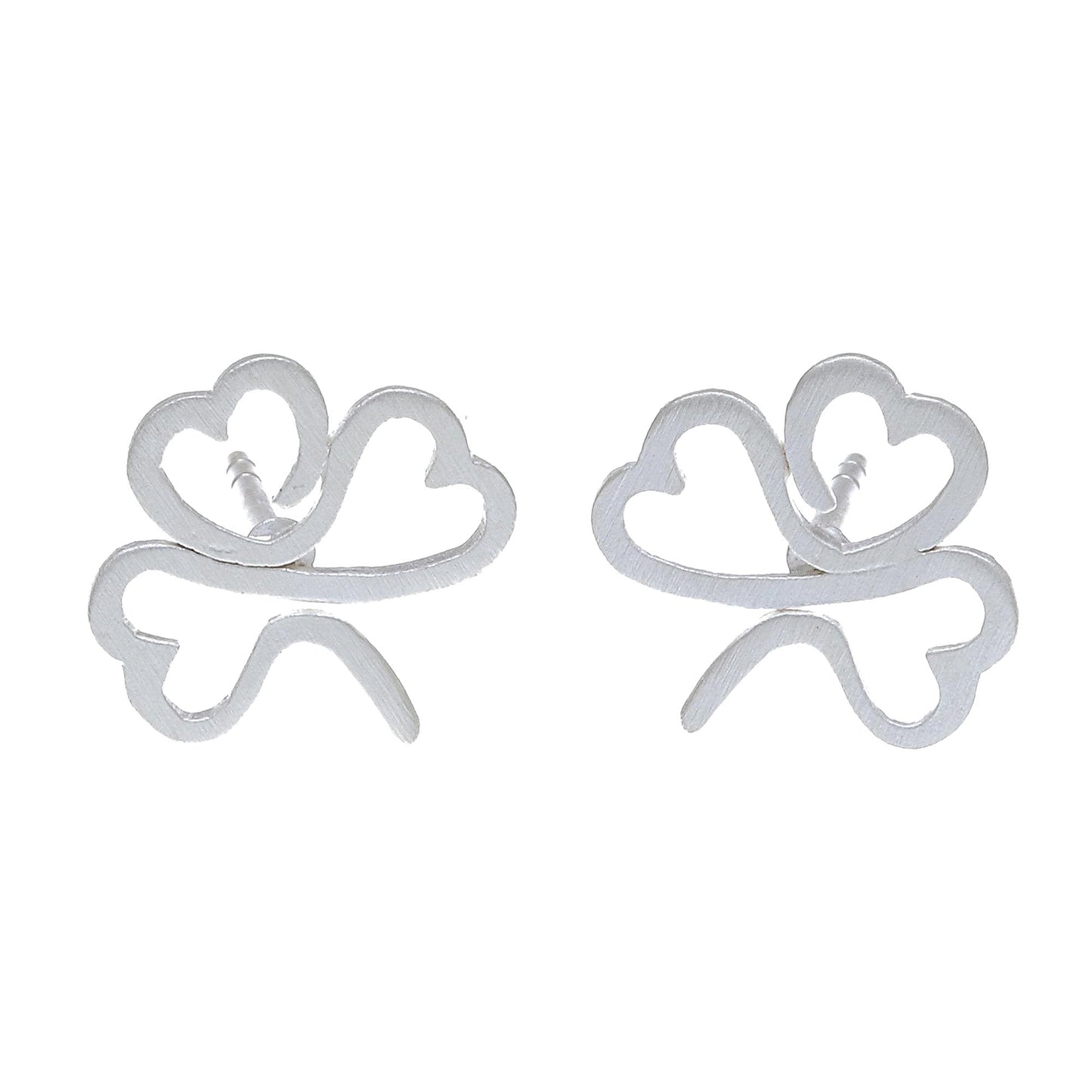 Beautiful Clover Sterling Silver Clover Stud Earrings from Thailand