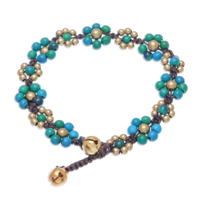 Blooming with Love Serpentine Beaded Macrame Bracelet from Thailand