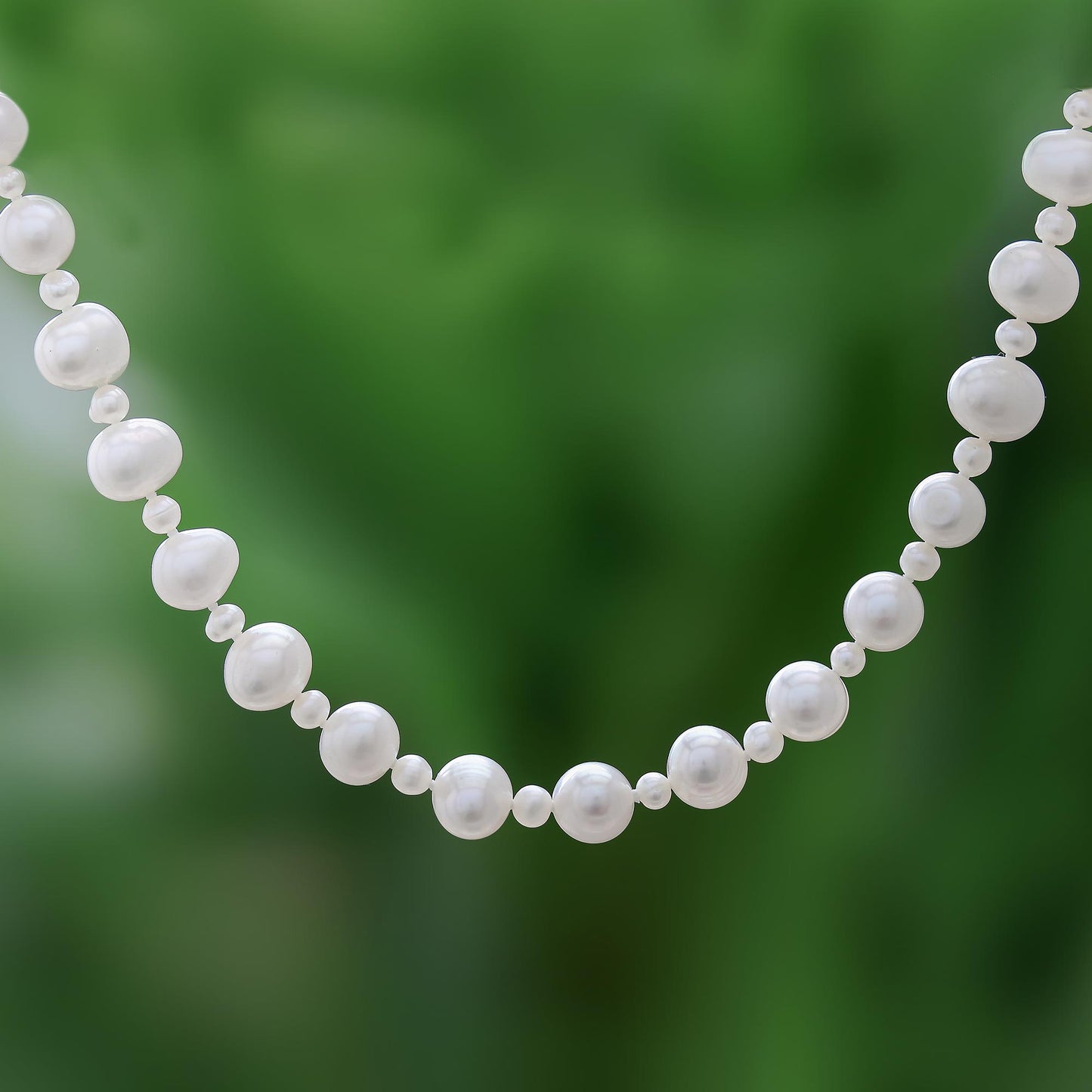 White Palace White Cultured Pearl Strand Necklace from Thailand