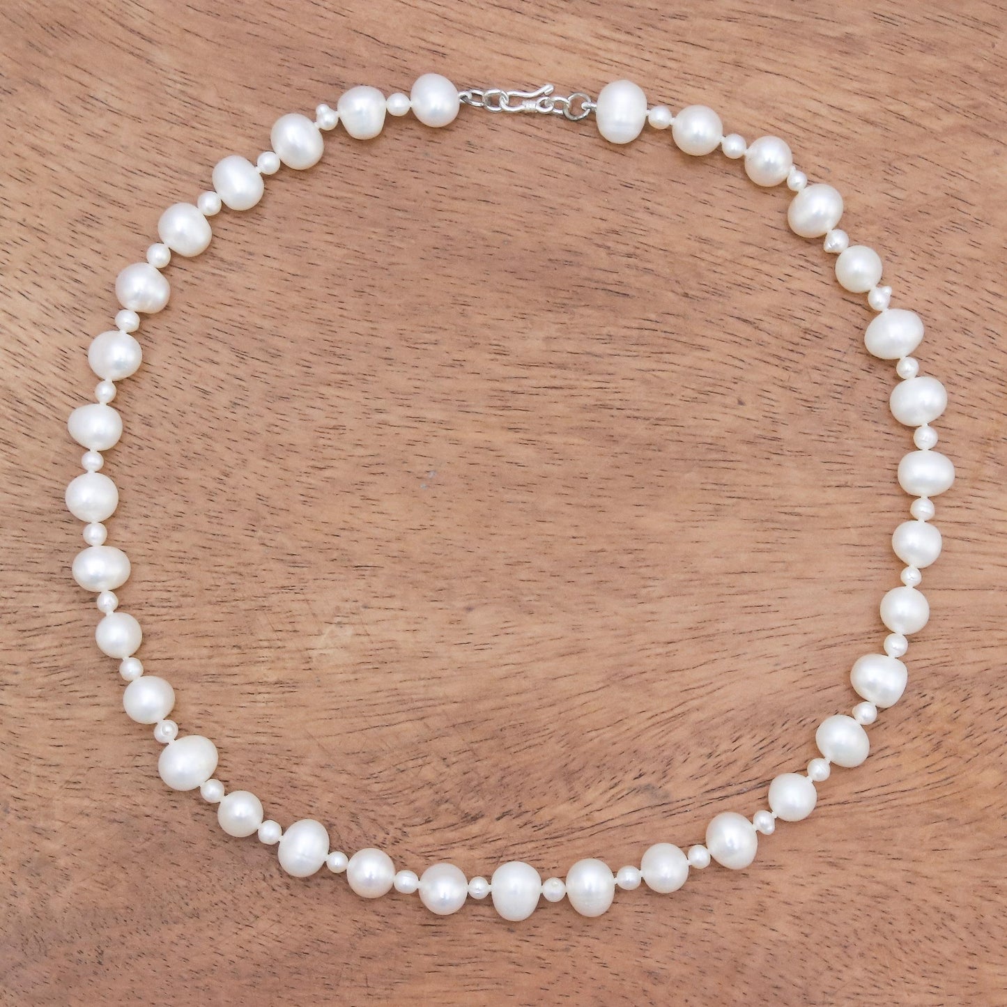 White Palace White Cultured Pearl Strand Necklace from Thailand