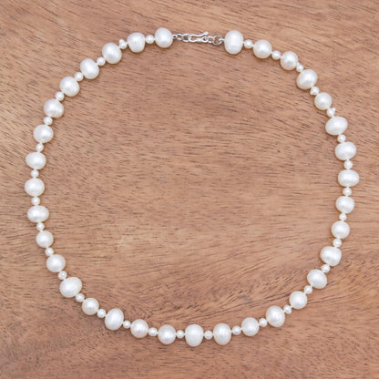 White Palace White Cultured Pearl Strand Necklace from Thailand