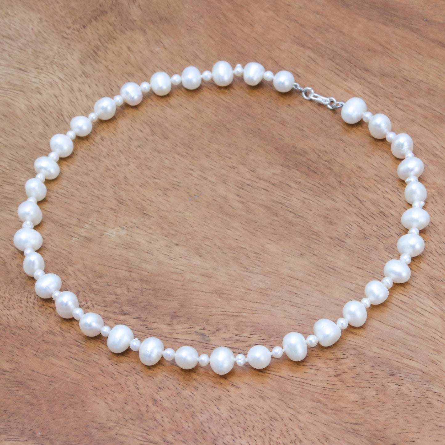 White Palace White Cultured Pearl Strand Necklace from Thailand