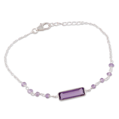 Magical Prism 3.5-Carat Amethyst Pendant Bracelet from India