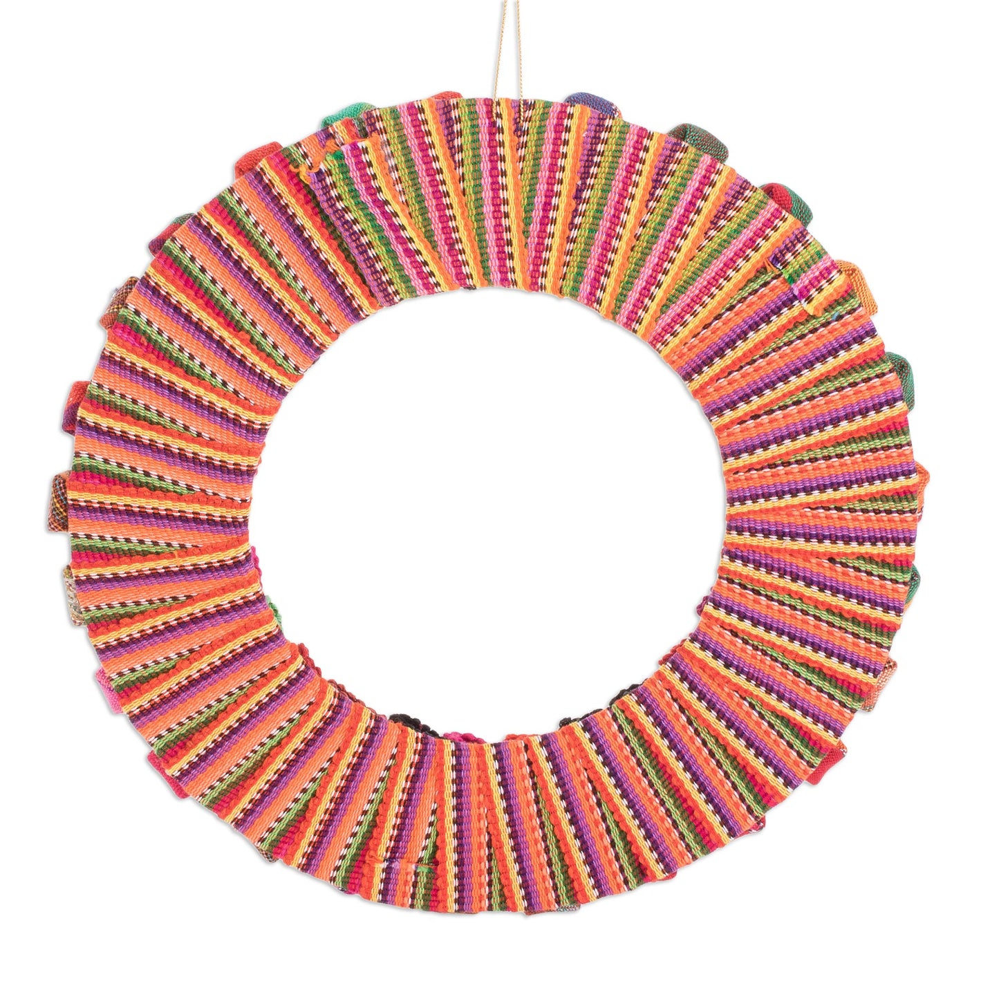 Quitapena Happiness Cotton Worry Doll Wreath from Guatemala