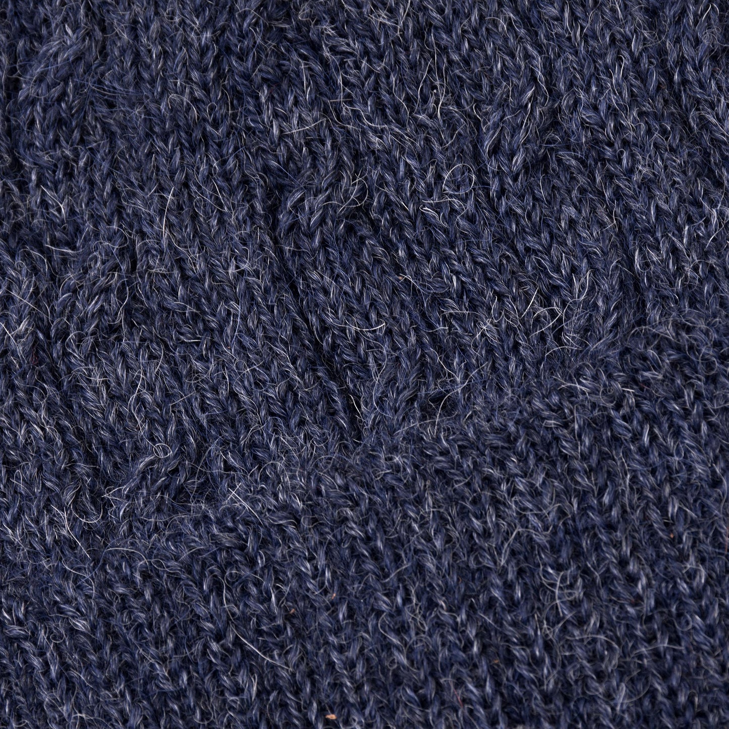 Indigo Braid Cascade Cable-Knit 100% Alpaca Hat in Indigo from Peru