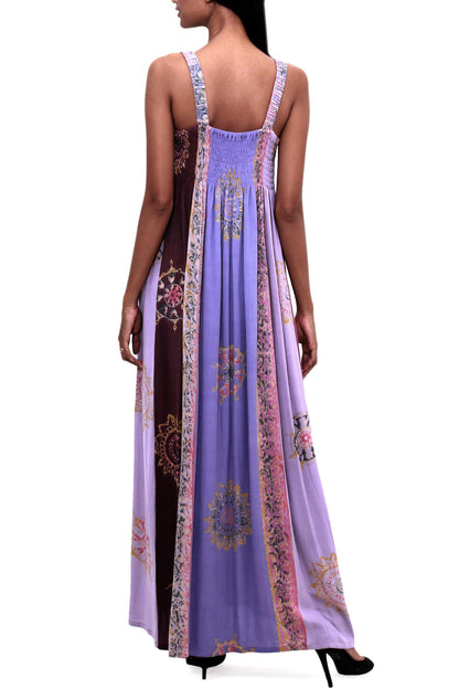 Primavera Fuchsia and Purple Batik Rayon Sundress from Bali