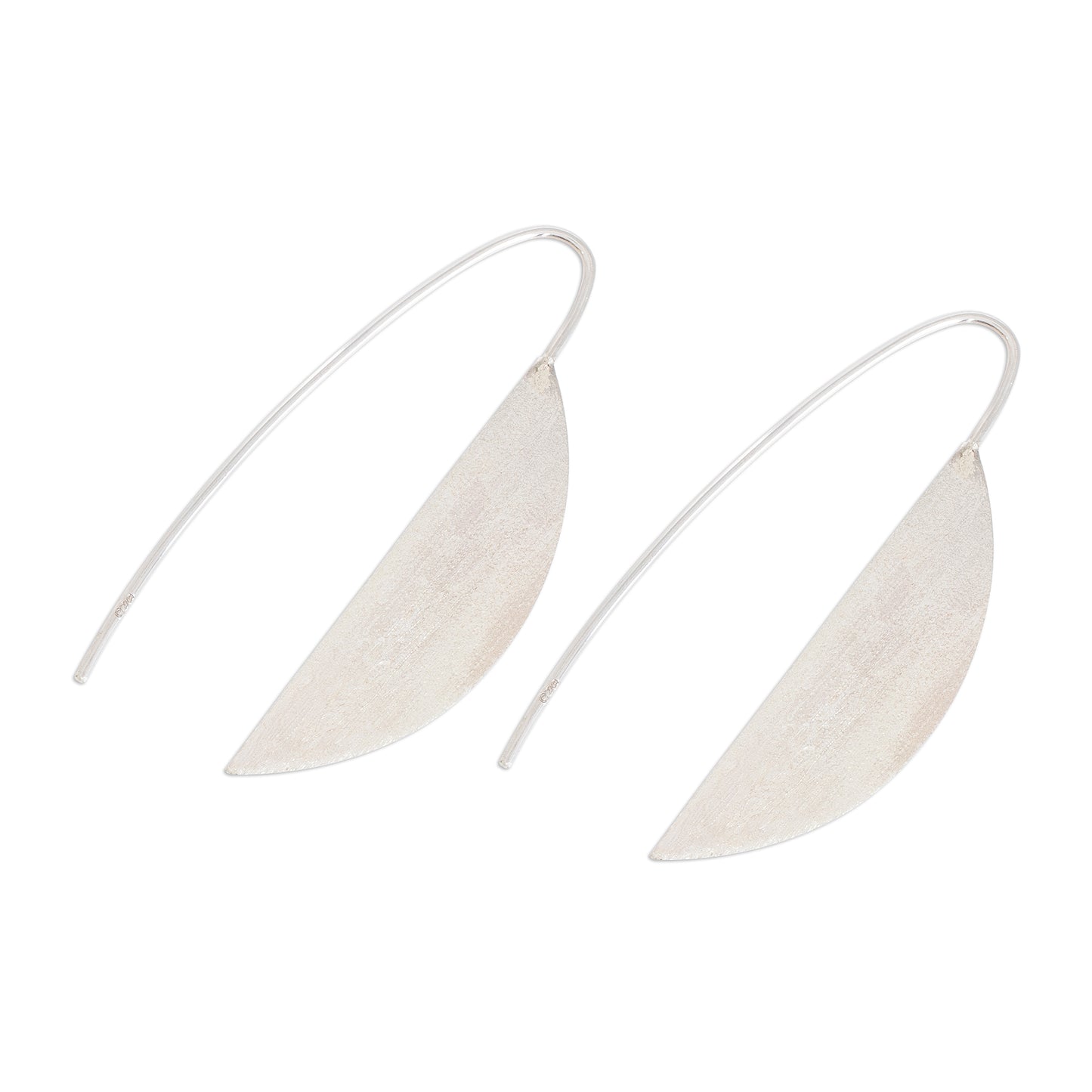 Subtle Nature Modern Sterling Silver Drop Earrings from Guatemala