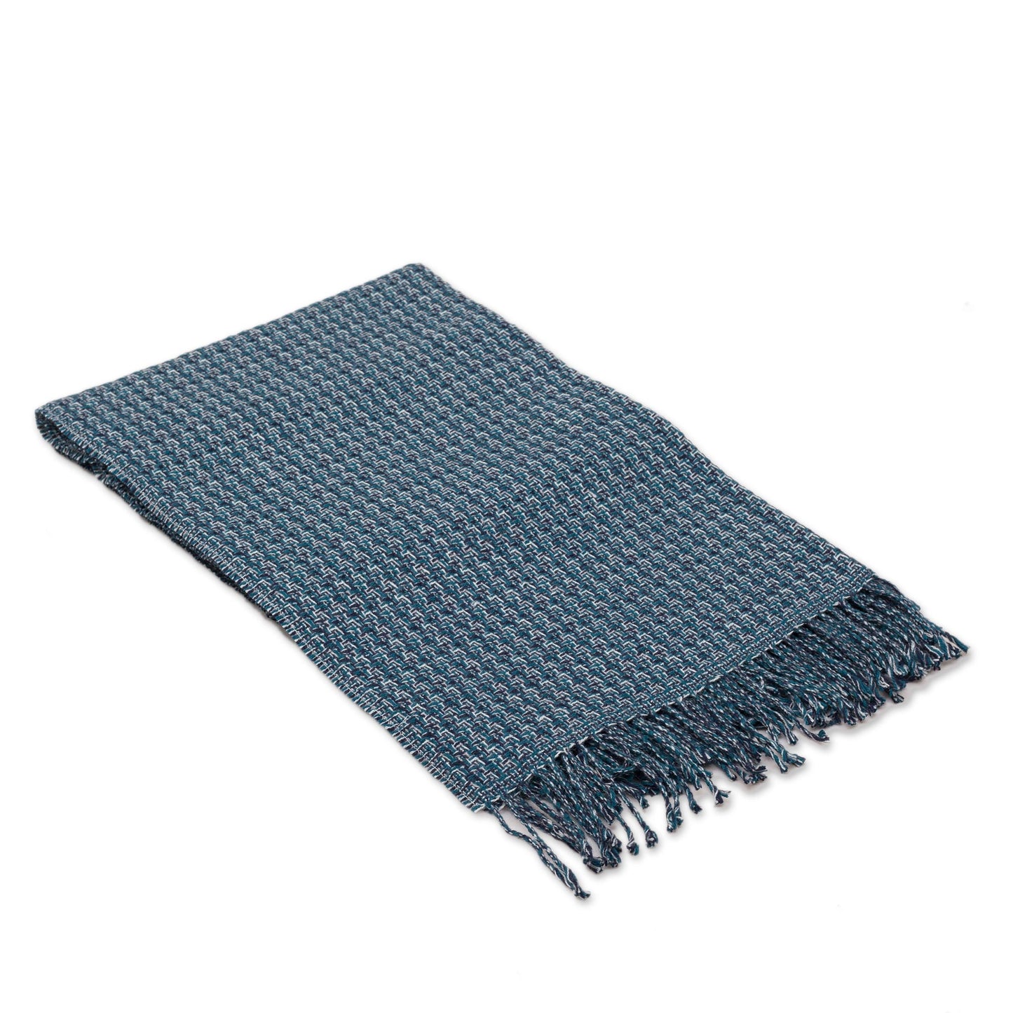 Cozy Combination Patterned Alpaca Blend Throw in Slate from Peru