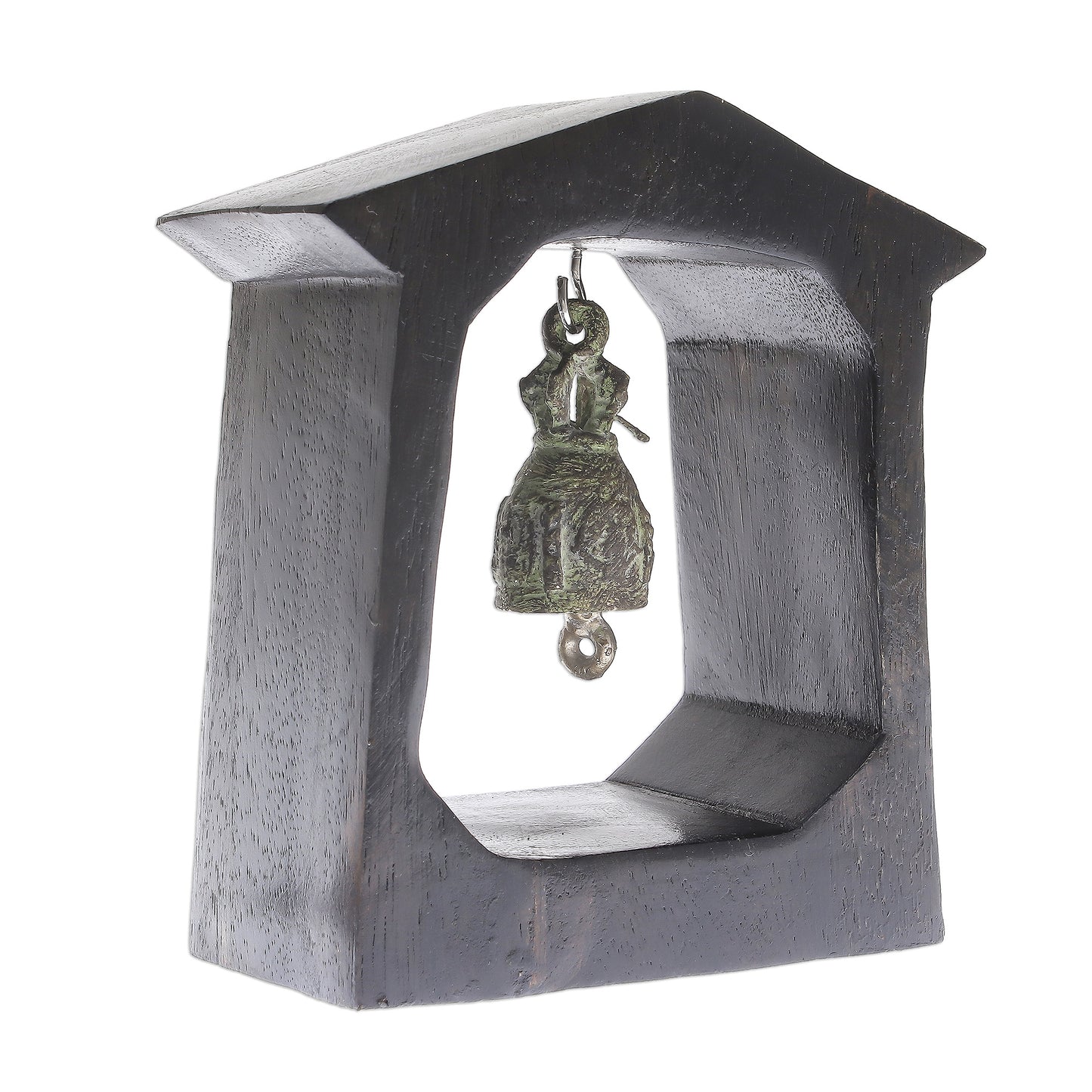 Ringing House Mango Wood and Brass Bell Crafted in Thailand