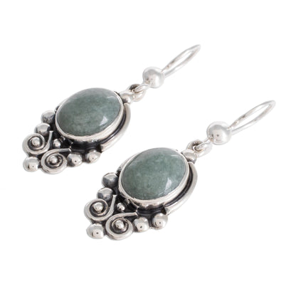 Praise Love in Apple Green Apple Green Jade Dangle Earrings from Guatemala