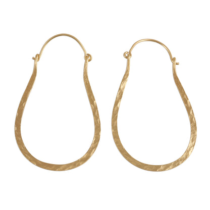 Mystic Loops 22k Gold Plated Sterling Silver Hoop Earrings from India