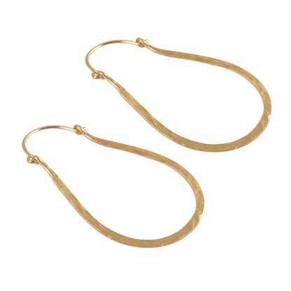 Mystic Loops 22k Gold Plated Sterling Silver Hoop Earrings from India