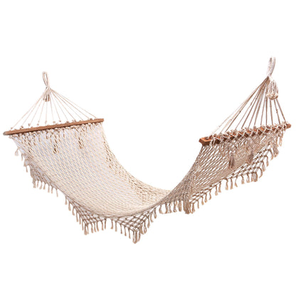 Bali Relaxation Hand-Knotted Cotton Rope Hammock from Bali (Single)