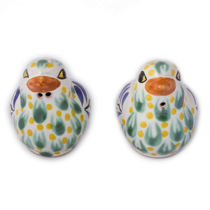 Sweet Doves Majolica Ceramic Dove Salt and Pepper Shakers (Pair)