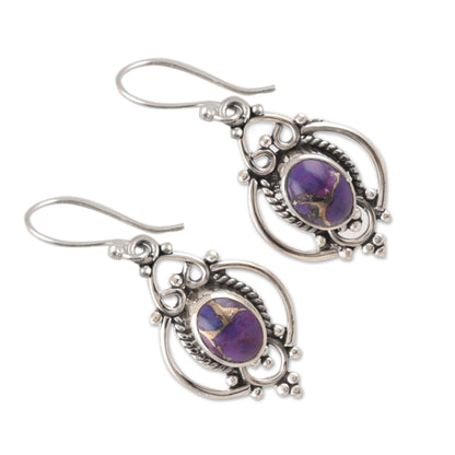 Regal Joy Sterling Silver and Purple Gemstone Earrings