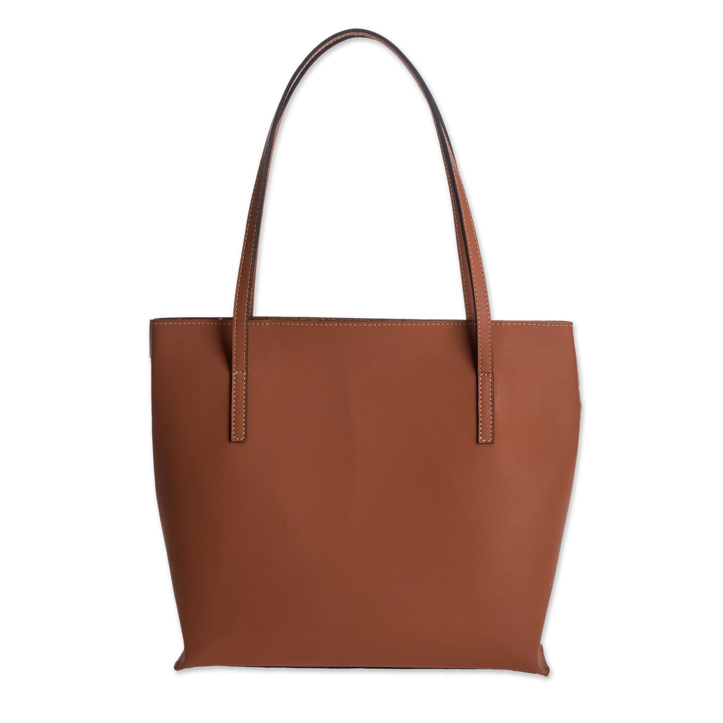 Sublime Elegance in Spice Bonded Leather Shoulder Bag in Solid Spice from El Salvador