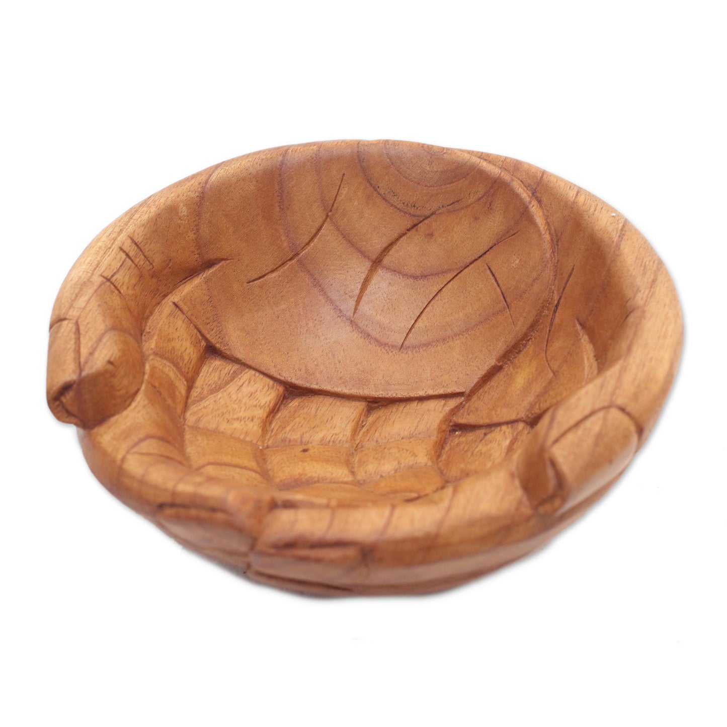 Welcoming Hands Hand Carved Wood Catchall