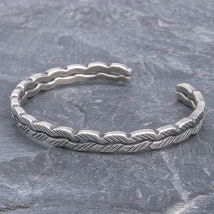 Leaf Trail Thai Hill Tribe Sterling Silver Cuff Bracelet