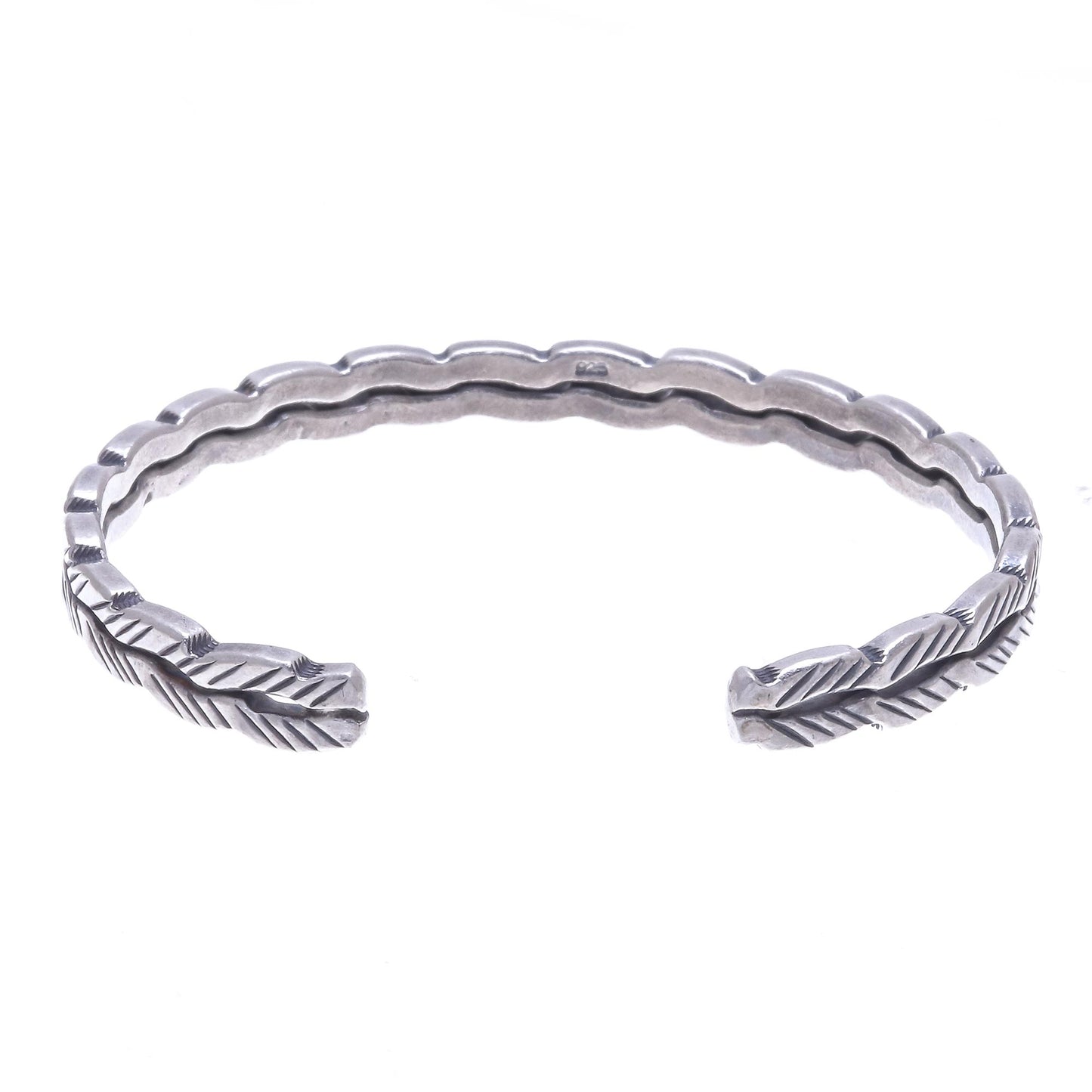 Leaf Trail Thai Hill Tribe Sterling Silver Cuff Bracelet