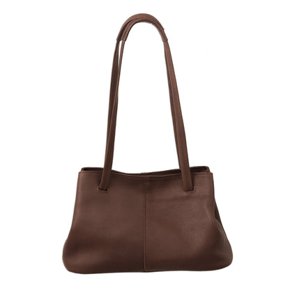 Stylish in Brown Versatile Hand Crafted Brown Leather Shoulder Bag