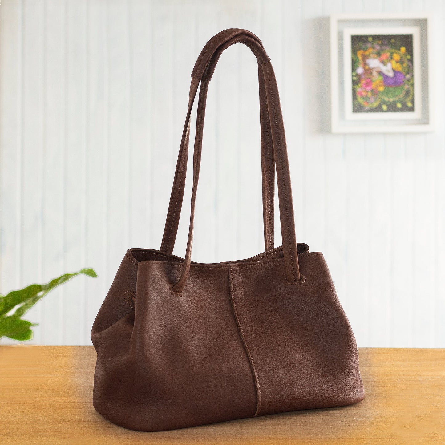 Stylish in Brown Versatile Hand Crafted Brown Leather Shoulder Bag