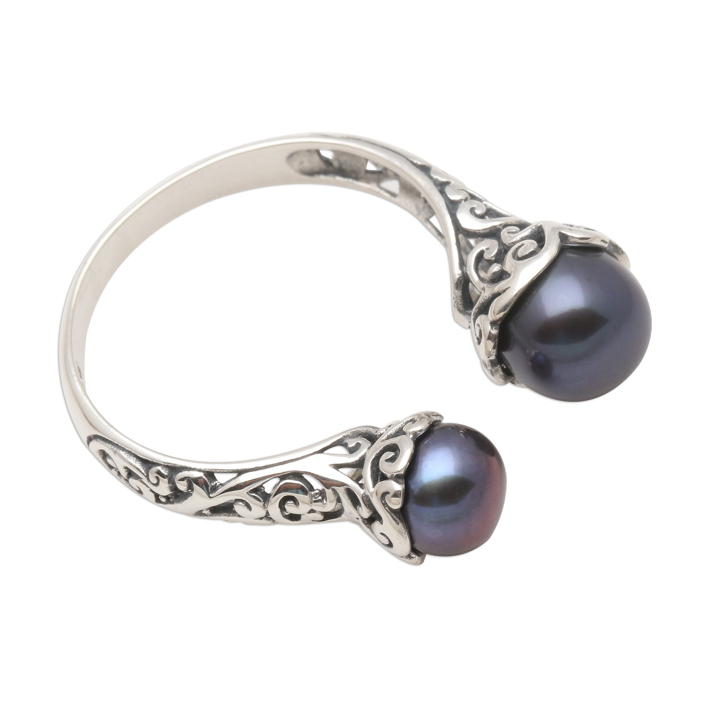 Seeking You Cultured Peacock Pearl and Sterling Silver Ring from Bali