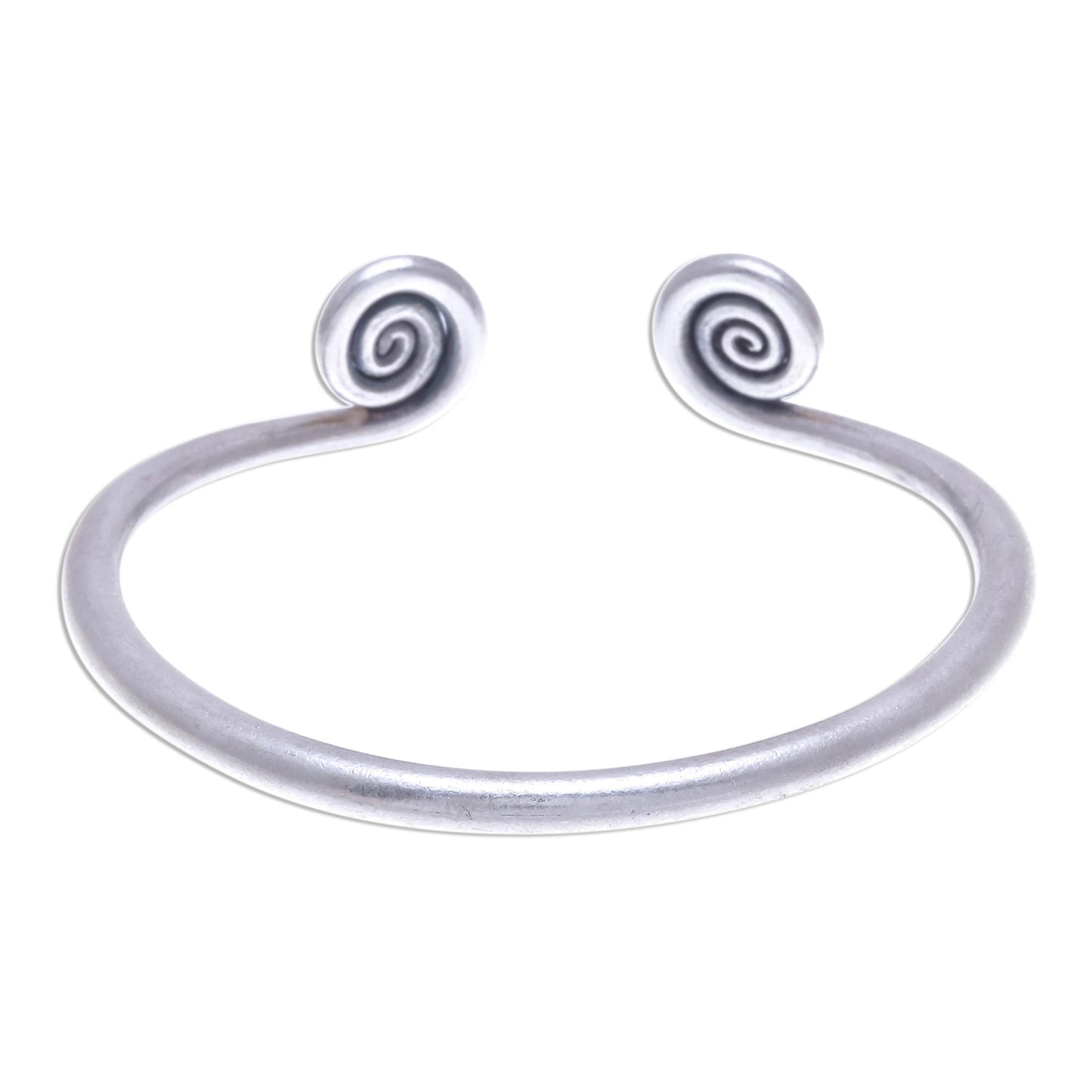 Fiddlehead Fern Hill Tribe 950 Silver Spiral Cuff Bracelet