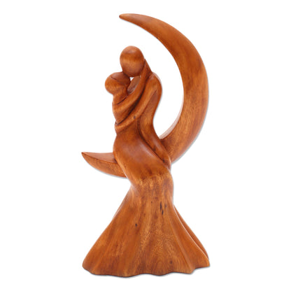 Moon Wedding Romantic Wood Bride and Groom Sculpture Wedding Gift