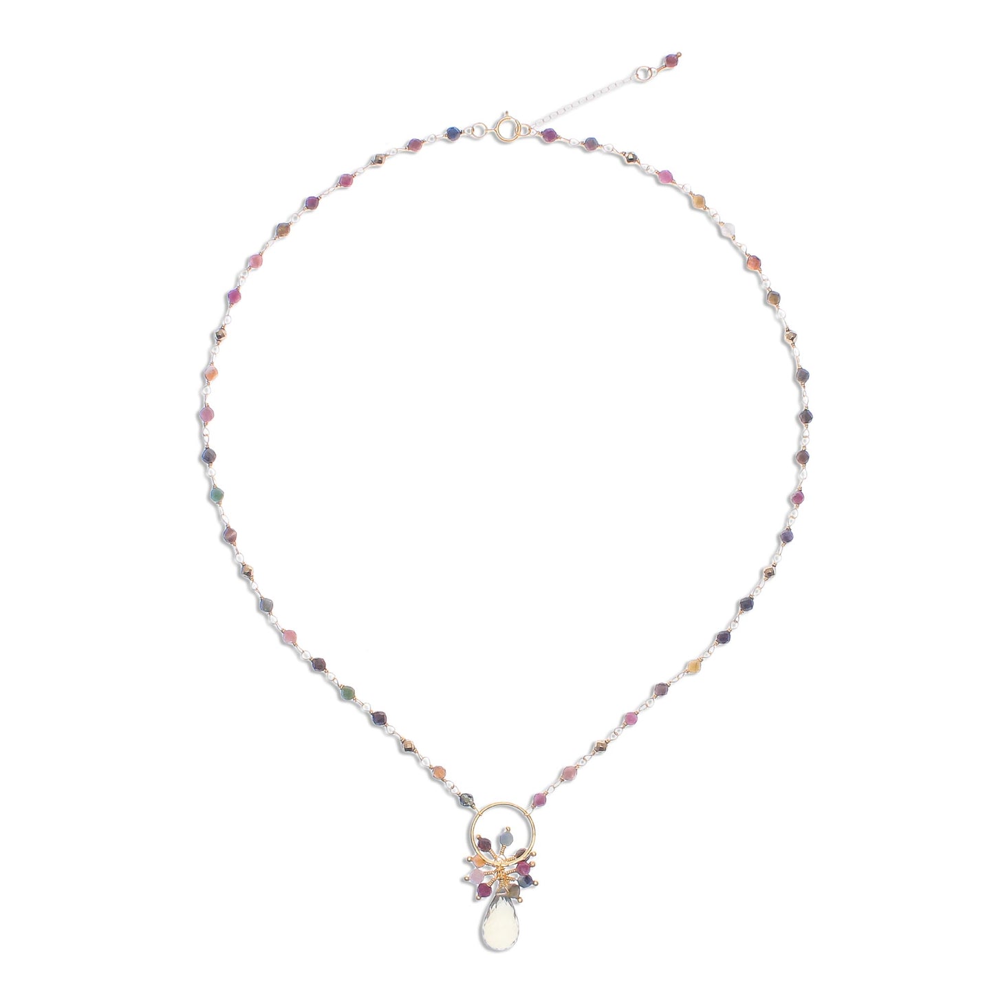 Sweet Serendipity Multi-Gemstone Pendant Necklace with 24k Gold Plating