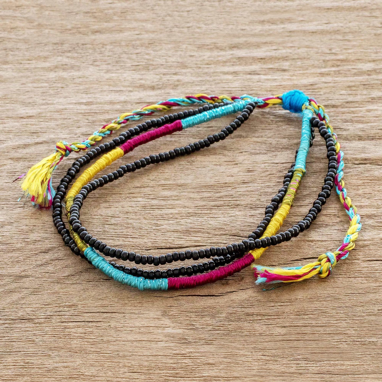 Alegria Adjustable Multicolored Beaded Wristband Bracelet