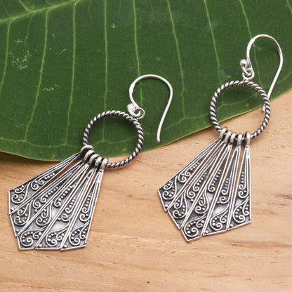 Pennants Hand Crafted Sterling Silver Dangle Earrings