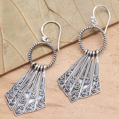 Pennants Hand Crafted Sterling Silver Dangle Earrings