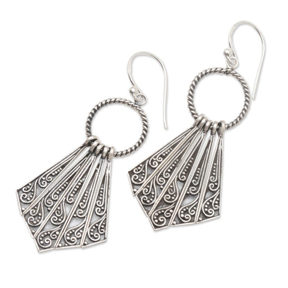 Pennants Hand Crafted Sterling Silver Dangle Earrings