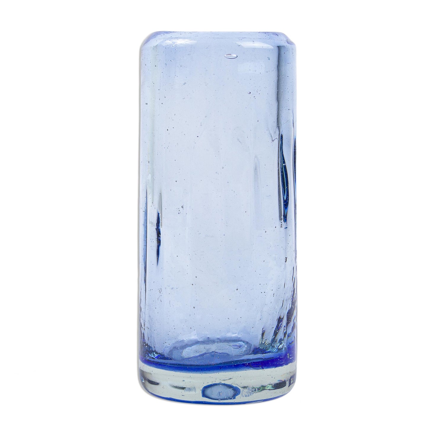 Fiesta Azul Blue Blown Glass Shot Glasses from Mexico (Set of 6)