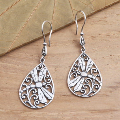 Dragonfly Breeze Dragonfly Sterling Silver Earrings from Bali